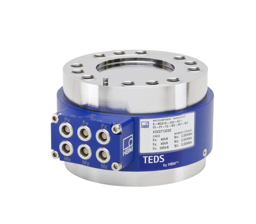 MCS10 çok eksenli sensör, 0,1'e kadar bir doğruluk sınıfıyla aynı anda 6 farklı kuvveti ve momenti ölçer.